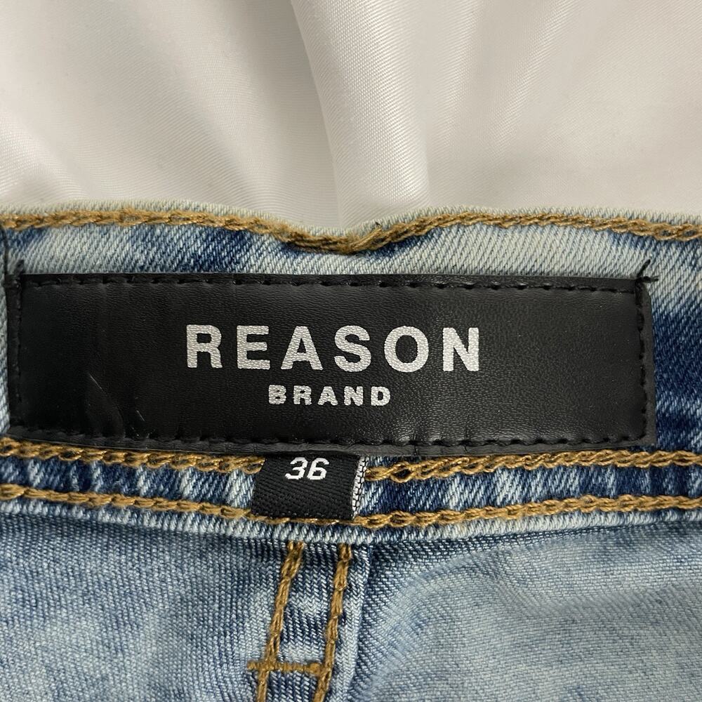 Reason Labored Denim Shredded Shorts Men's Size 36 (measures 34) NWT - Picture 8 of 11